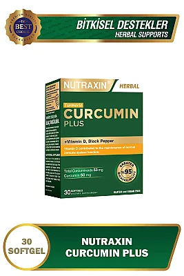 Nutraxin Curcumin Plus Vitamin D 50 mg 30 Kapsül - Nutraxin