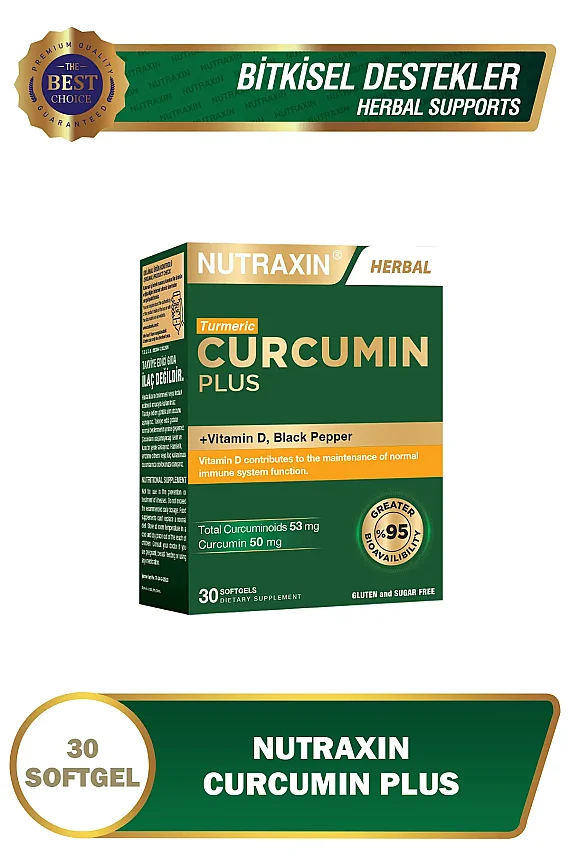 Nutraxin Curcumin Plus Vitamin D 50 mg 30 Kapsül - 1
