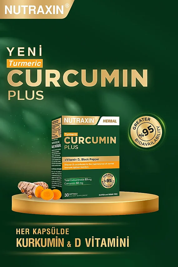 Nutraxin Curcumin Plus Vitamin D 50 mg 30 Kapsül - 4