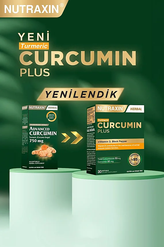 Nutraxin Curcumin Plus Vitamin D 50 mg 30 Kapsül - 5