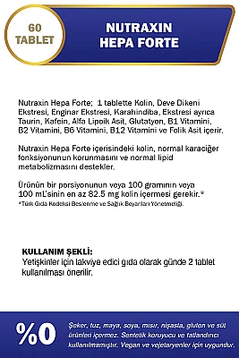 Nutraxin Hepa Forte Takviye Edici Gıda 60 Tablet - 3