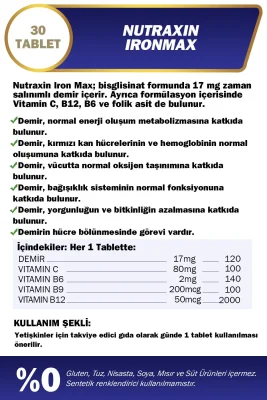 Nutraxin İron Max 17 Mg 30 Tablet - 2