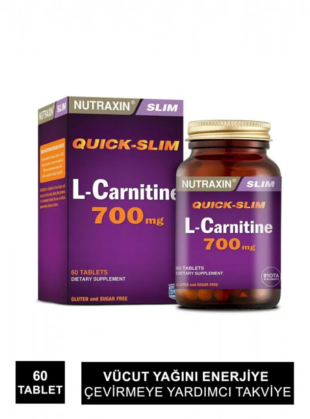 Nutraxin L-Carnitine 700 mg 60 Kapsül - Nutraxin