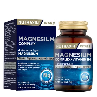 Nutraxin Magnesium Complex +Vitamin B6 125mg 60 Kapsül - 1