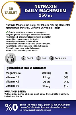 Nutraxin Magnesium Daily 250 mg 60 Tablet - 2