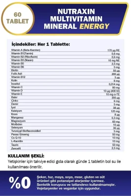 Nutraxin Multivitamin Mineral Energy 60 Tablet - 2