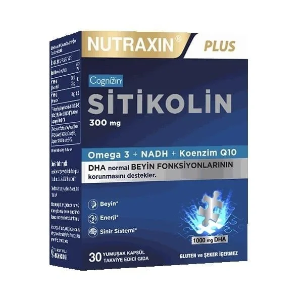  Nutraxin Plus Sitikolin 300 mg 30 Kapsül - 1