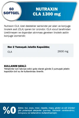 Nutraxin Sport CLA 1300 mg 60 Kapsül - 2