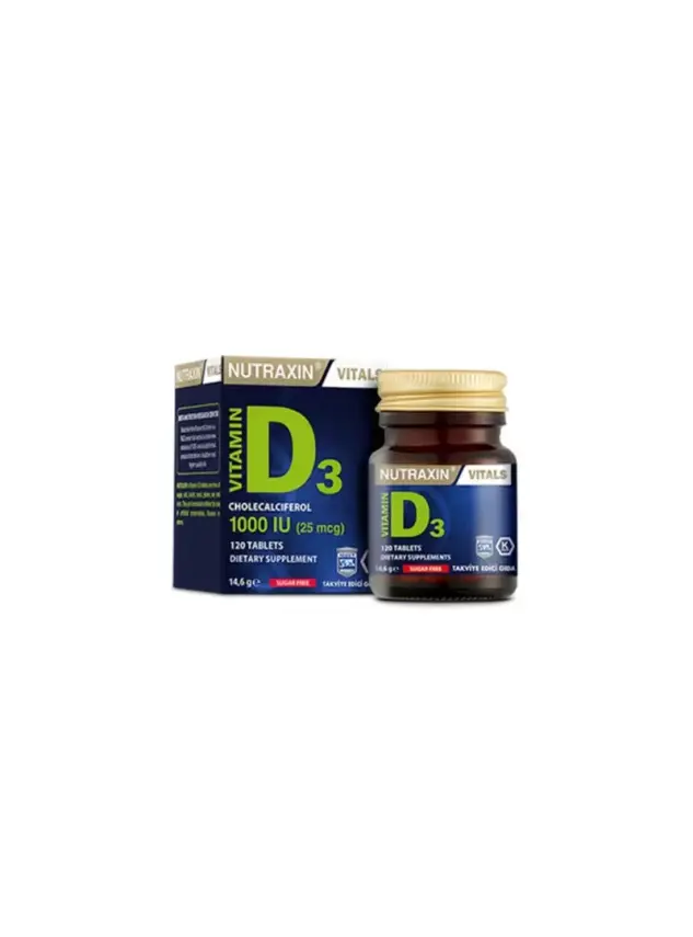 Nutraxin Vitamin D3 1000 IU 120 Tablet - 1