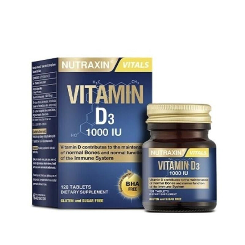 Nutraxin Vitamin D3 1000 IU 120 Tablet - 1