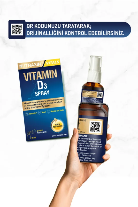 Nutraxin Vitamin D3 Sprey 1000 IU 30 ml - 2
