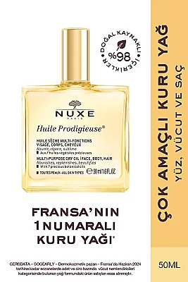 Nuxe Huile Prodigieuse Çok Amaçlı Kuru Bakım Yağı 50 ml - Nuxe