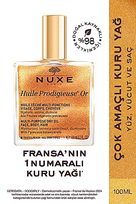 Nuxe Huile Prodigieuse Or Altın Parıltılı Kuru Bakım Yağı 100 ml - Nuxe