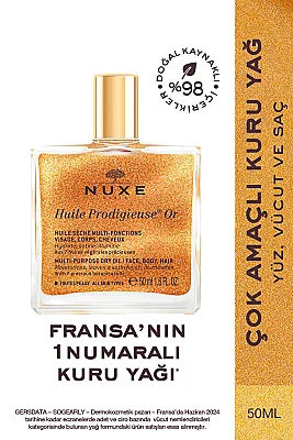 Nuxe Huile Prodigieuse Or Altın Parıltılı Kuru Yağ 50 ml - Nuxe