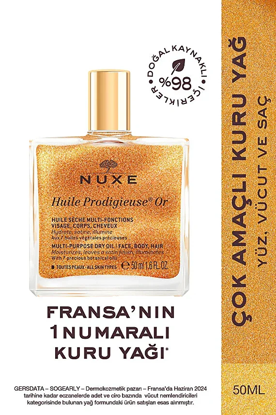 Nuxe Huile Prodigieuse Or Altın Parıltılı Kuru Yağ 50 ml - 1