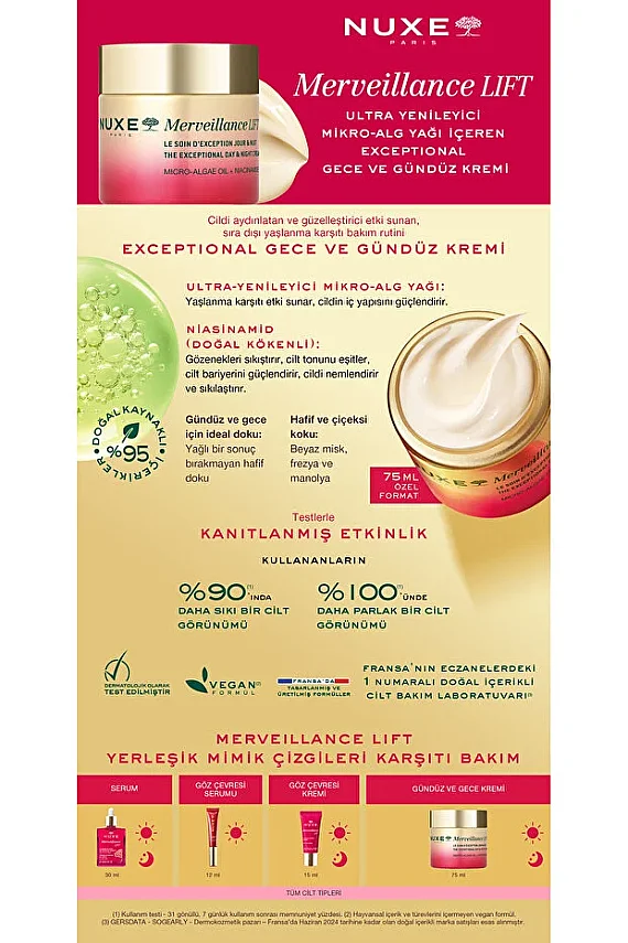 Nuxe Merveillance Lift Exceptional Gece ve Gündüz Kremi 75 ml - 3