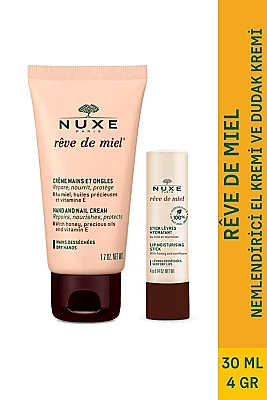 Nuxe Reve De Miel Creme Mains Et Ongles 30ml - Stick Levres 4gr - Nuxe