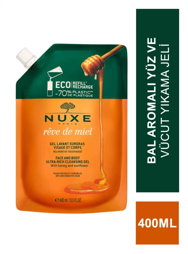 Nuxe Reve de Miel Gel Lavant Surgras Visage et Corps 400 ml - Refill - Nuxe