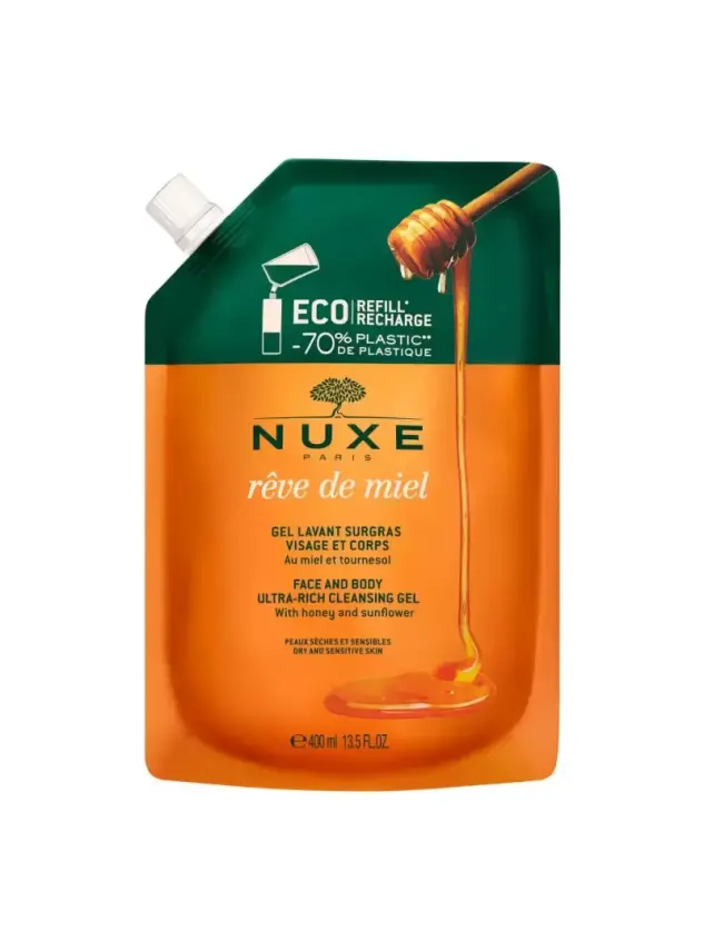Nuxe Reve de Miel Gel Lavant Surgras Visage et Corps 400 ml - Refill - 2