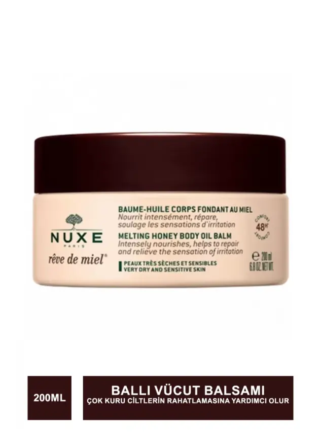 Nuxe Reve De Miel Melting Honey Body Oil Balm Ballı Vücut Balsamı 200 ml - 4