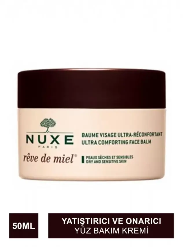 Nuxe Reve De Miel Ultra Comforting Face Balm Nemlendirici Yatıştırıcı ve Onarıcı Yüz Bakım Kremi - Gündüz - Gece 50 ml - 1