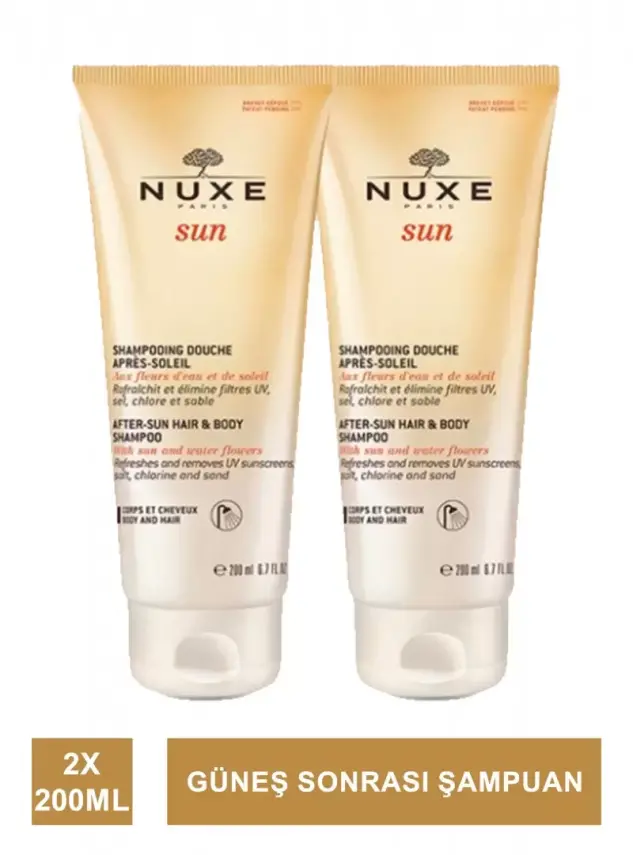 Nuxe Sun Güneş Sonrası Şampuan 200 ml x 2 Adet - 1