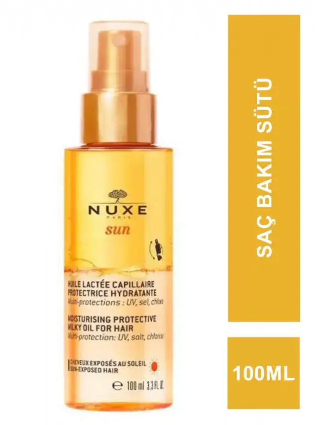 Nuxe Sun Huile Moisturising Protective Milky Oil 100 ml Nemlendirici ve Koruyucu Saç Bakım Sütü - 1