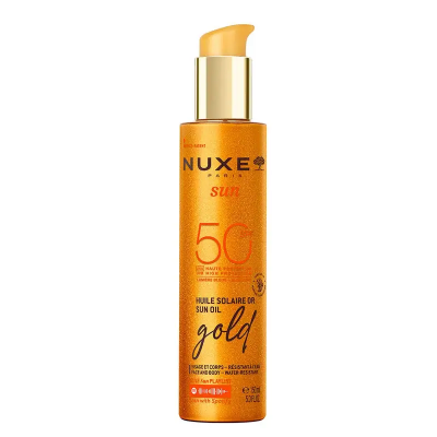 Nuxe Sun Huile Solaire Or Sun Oil - Altın Işıltılı Bronzlaştırıcı Güneş Koruyucu Yağ Spf50 150 ml - Nuxe