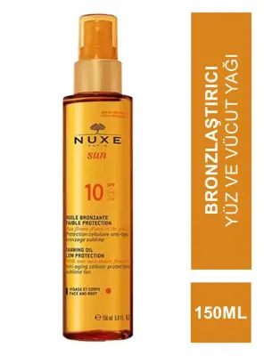 Nuxe Sun Spf 10 Güneş Bronzlaştırıcı Yüz ve Vücut Yağı - Nuxe