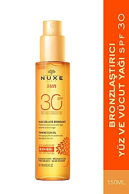 Nuxe Sun Spf 30 Bronzlaştırıcı Yüz ve Vücut Yağı 150 ml - Nuxe