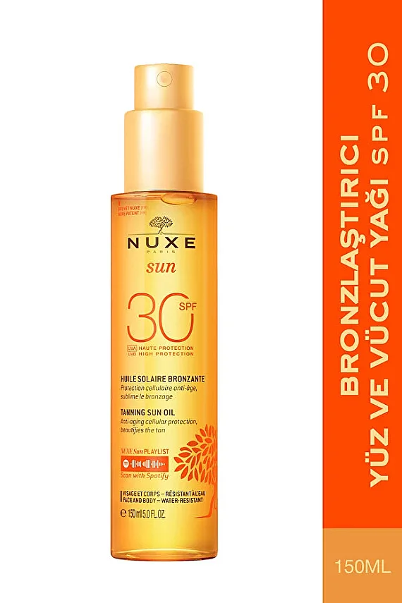 Nuxe Sun Spf 30 Bronzlaştırıcı Yüz ve Vücut Yağı 150 ml - 1