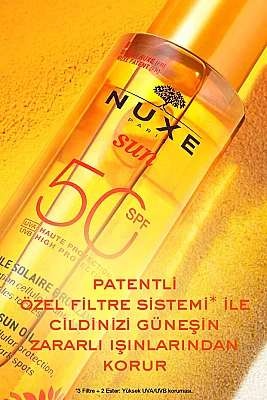 Nuxe Sun Spf 50 Bronzlaştırıcı Yüz ve Vücut Yağı 150 ml - Nuxe