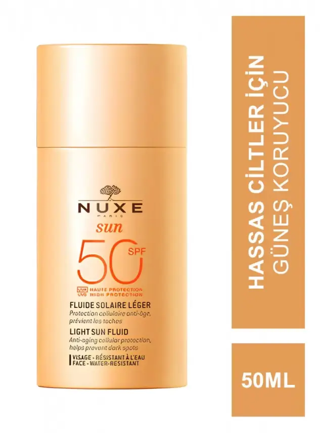 Nuxe Sun Spf 50 Light Fluid High Protection Hafif Dokulu Güneş Kremi 50 ml - 1
