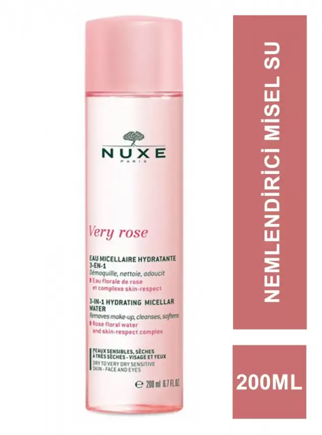 Nuxe Very Rose 3-In 1 Hydrating Micellar Water - Nemlendirici Misel Su 200 ml - 1