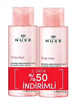 Nuxe Very Rose 3-In 1 Soothing Micellar Water - Temizleme Suyu- 2x400 ml - 2