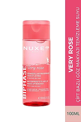 Nuxe Very Rose Gül Özlü Çift Bazlı Göz Makyajı Temizleme Suyu 100 ml - Nuxe