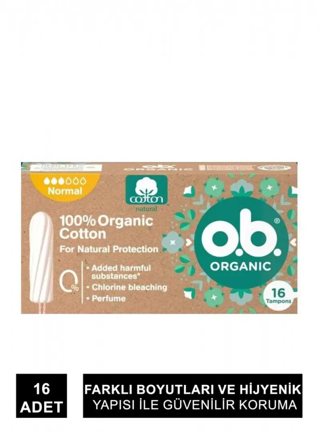 O.B Organic Normal Tampon 16 Adet - Johnson & Johnson
