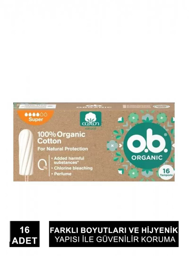 O.B Organic Süper Tampon 16 Adet - Johnson & Johnson