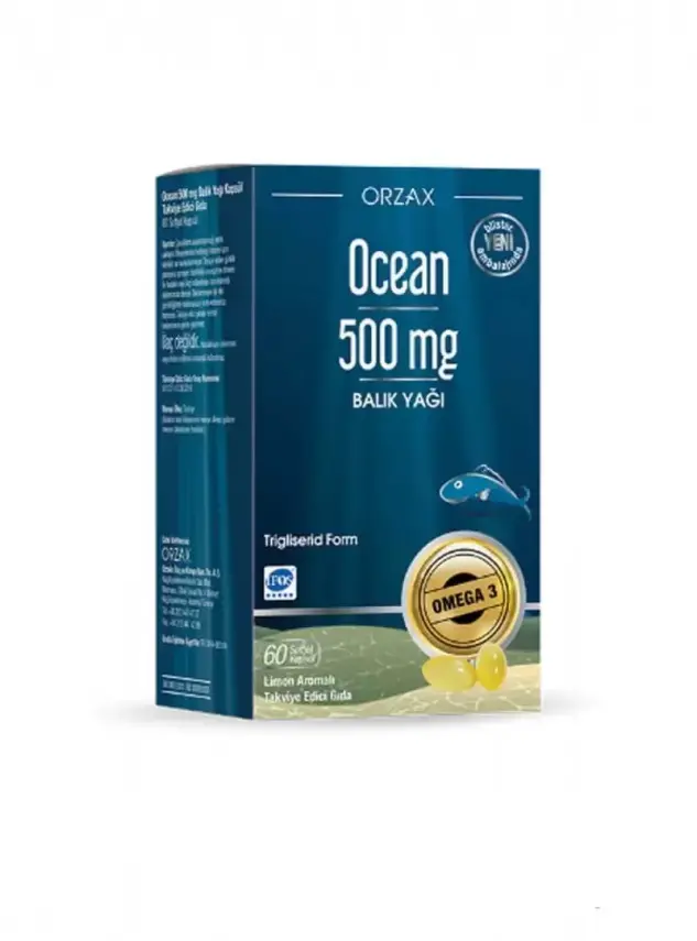 Ocean 500 mg Saf Balık Yağı 60 Kapsül - 1