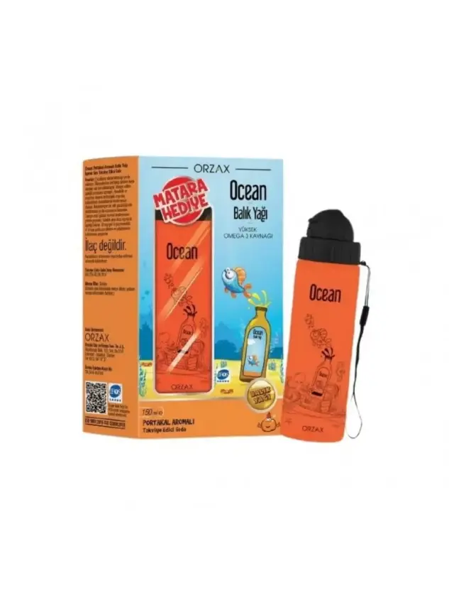 Ocean Balık Yağı Portakal Aromalı 150 ml - Matara Hediyeli - 1