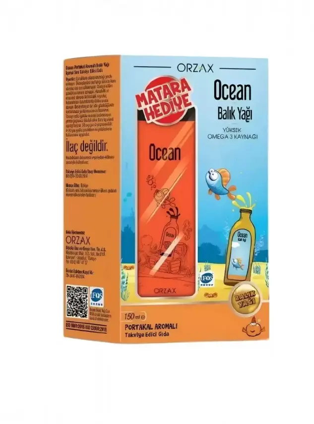 Ocean Balık Yağı Portakal Aromalı 150 ml - Matara Hediyeli - 3