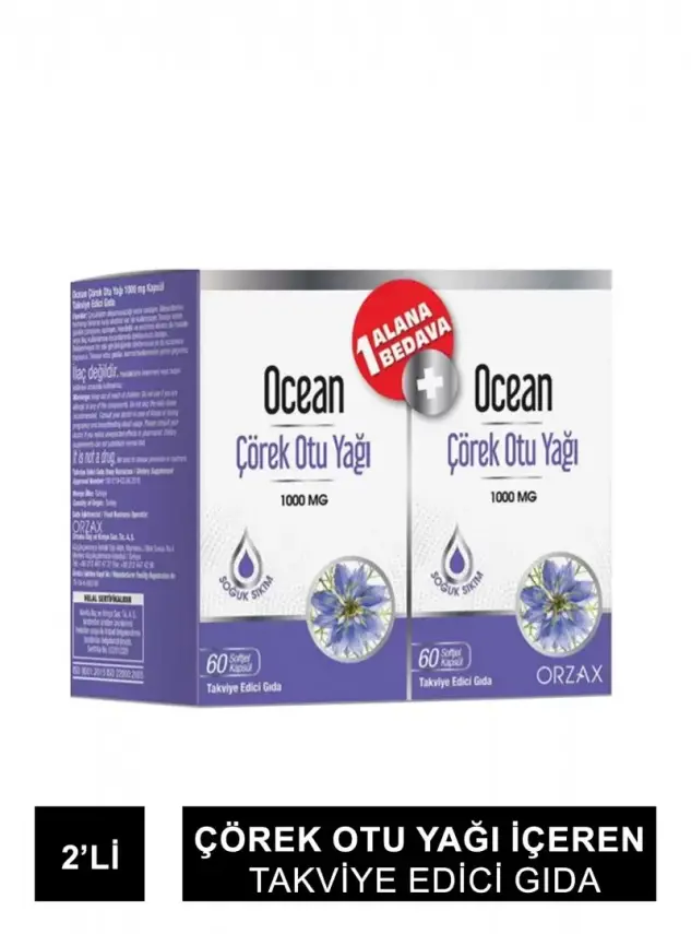 Ocean Çörek Otu Yağı 60 Kapsül 2'li Set - 1