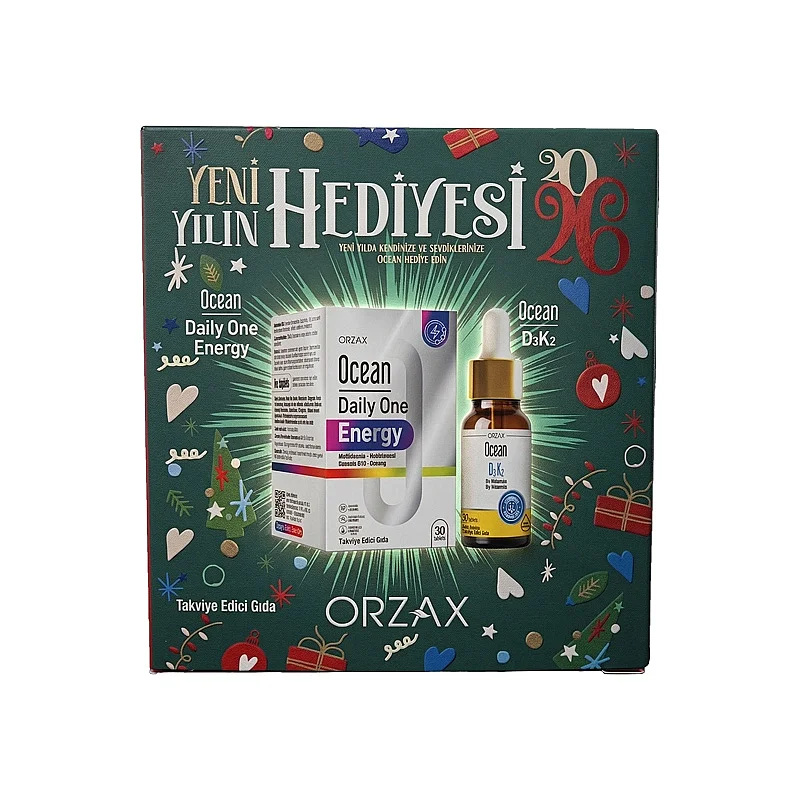 Ocean Daily One Energy 30 Tablet + Ocean D3K2 20ml Yılbaşı Set - 1