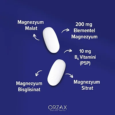 Ocean ExtraMag Üçlü Kombinasyon P5P ilaveli 60 Tablet Takviye Edici Gıda - 3