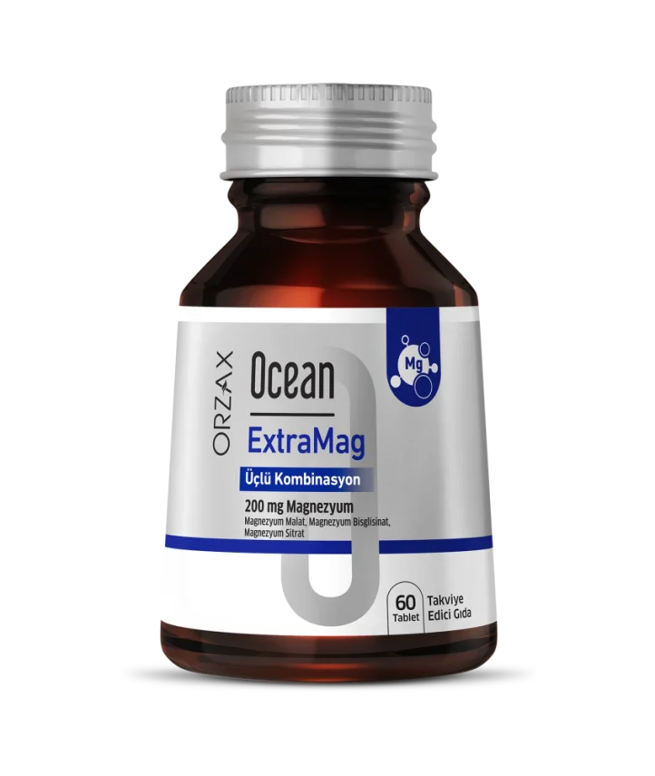 Ocean ExtraMag Üçlü Kombinasyon Takviye Edici Gıda 60 Tablet - 1
