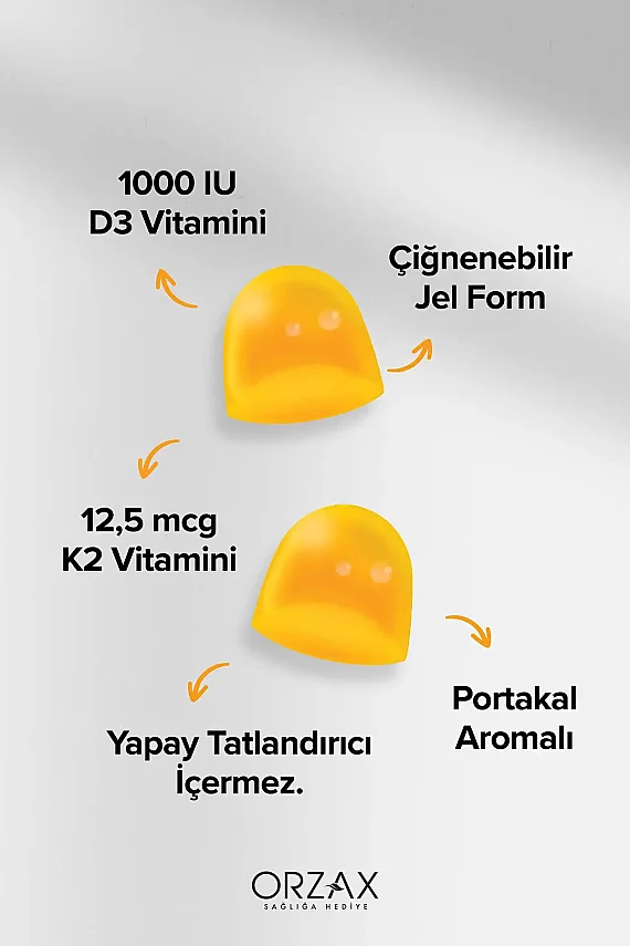 Ocean Gummies D3K2 Vitamin Çiğnenebilir 60 Softgel - 4