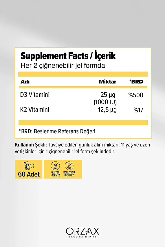 Ocean Gummies D3K2 Vitamin Çiğnenebilir 60 Softgel - 3