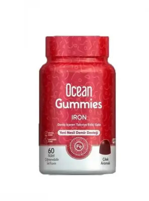 Ocean Gummies İron - Demir - 60 Yumuşak Tablet - Ocean