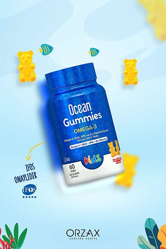 Ocean Gummies Omega 3 60 Adet Çiğnenebilir Jel Form - 5