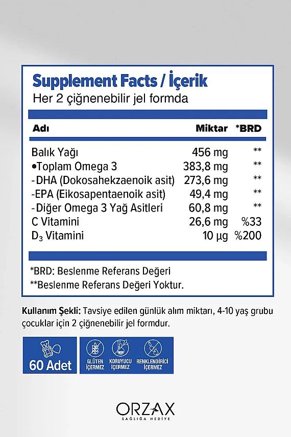 Ocean Gummies Omega 3 60 Adet Çiğnenebilir Jel Form - 2